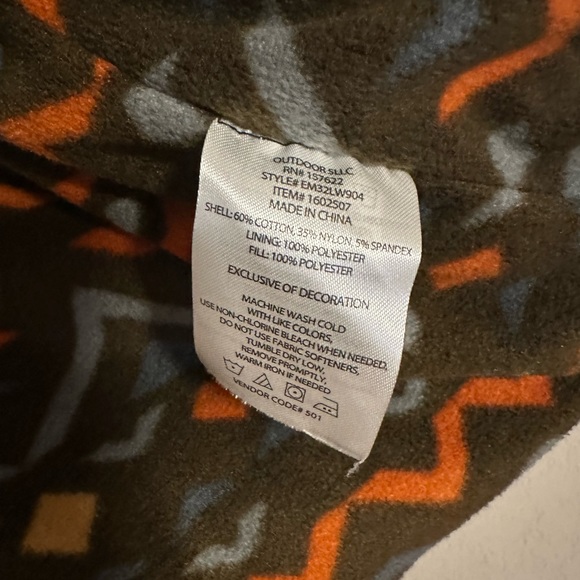 Eddie Bauer fleece-lined shirt jacket men’s medium snap front with pockets - Picture 4 of 7